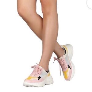 Qupid Piers Platform Blush Sneakers 7.5